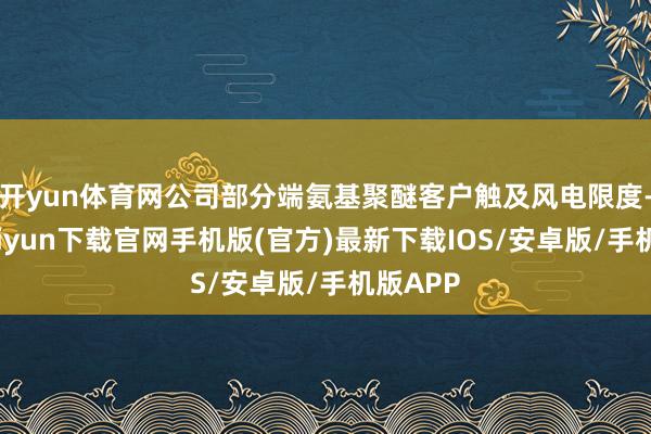 开yun体育网公司部分端氨基聚醚客户触及风电限度-开云kaiyun下载官网手机版(官方)最新下载IOS/安卓版/手机版APP