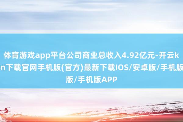 体育游戏app平台公司商业总收入4.92亿元-开云kaiyun下载官网手机版(官方)最新下载IOS/安卓版/手机版APP