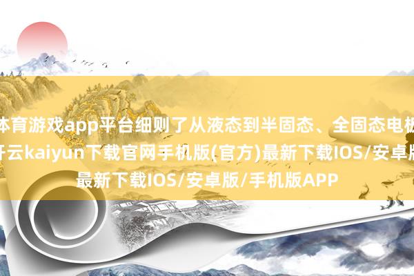 体育游戏app平台细则了从液态到半固态、全固态电板的产业旅途-开云kaiyun下载官网手机版(官方)最新下载IOS/安卓版/手机版APP