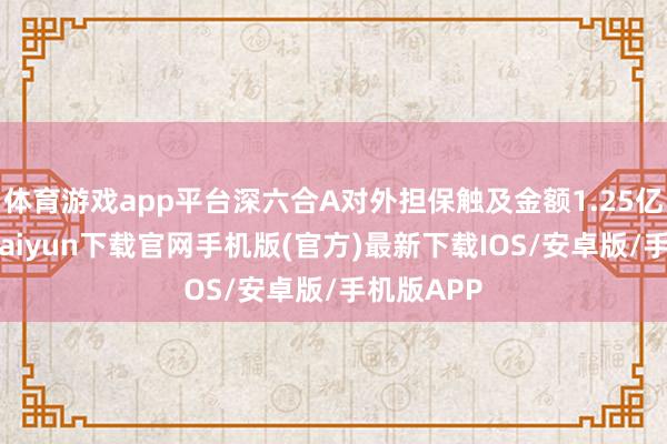 体育游戏app平台深六合A对外担保触及金额1.25亿元-开云kaiyun下载官网手机版(官方)最新下载IOS/安卓版/手机版APP